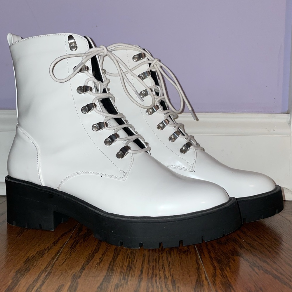 White Combat Boots!